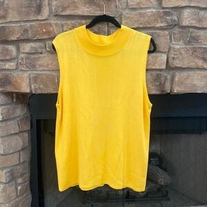 Preston & York yellow sleeveless Super soft sweater. 2X